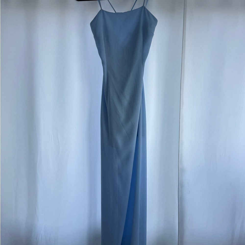 Superdown Strapless Light Blue Dress